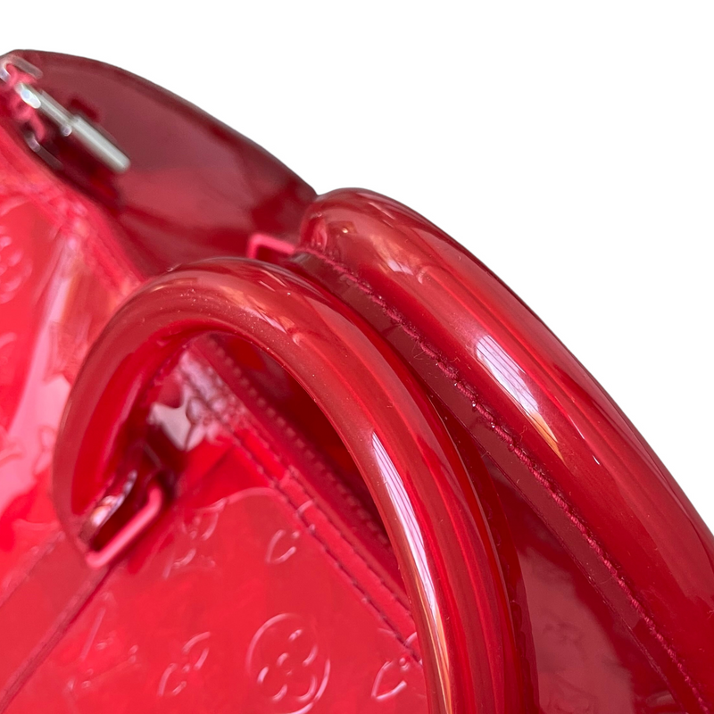 Keepall Clear SS19 Virgil Abloh Bandouliere 50 Red PVC