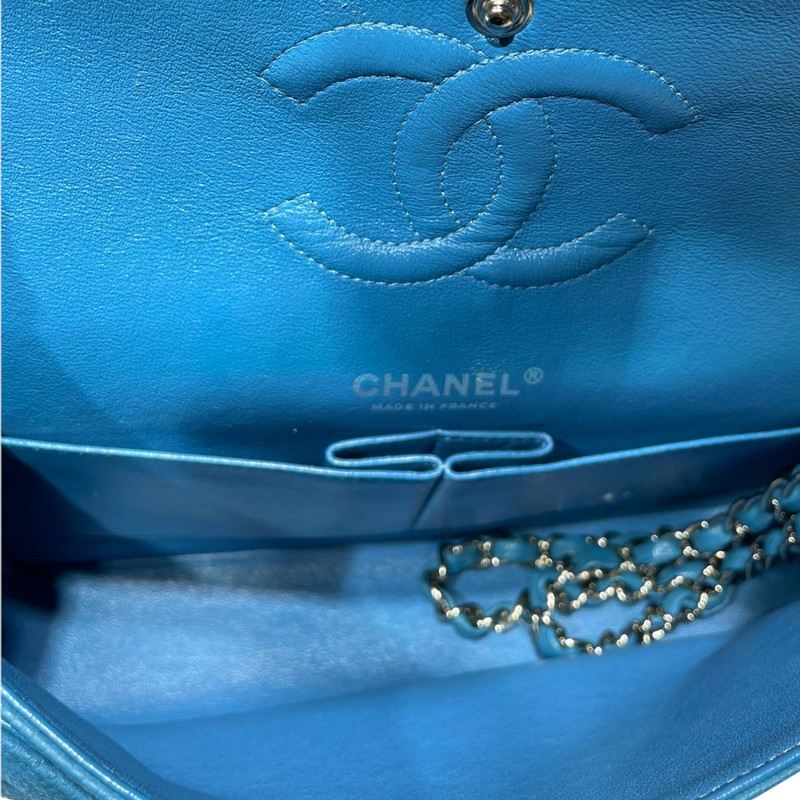 Chanel Royal Blue Caviar Medium Flap SHW