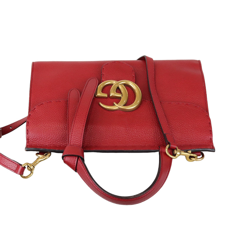 GG Marmont Two Way Top Handle Red GHW