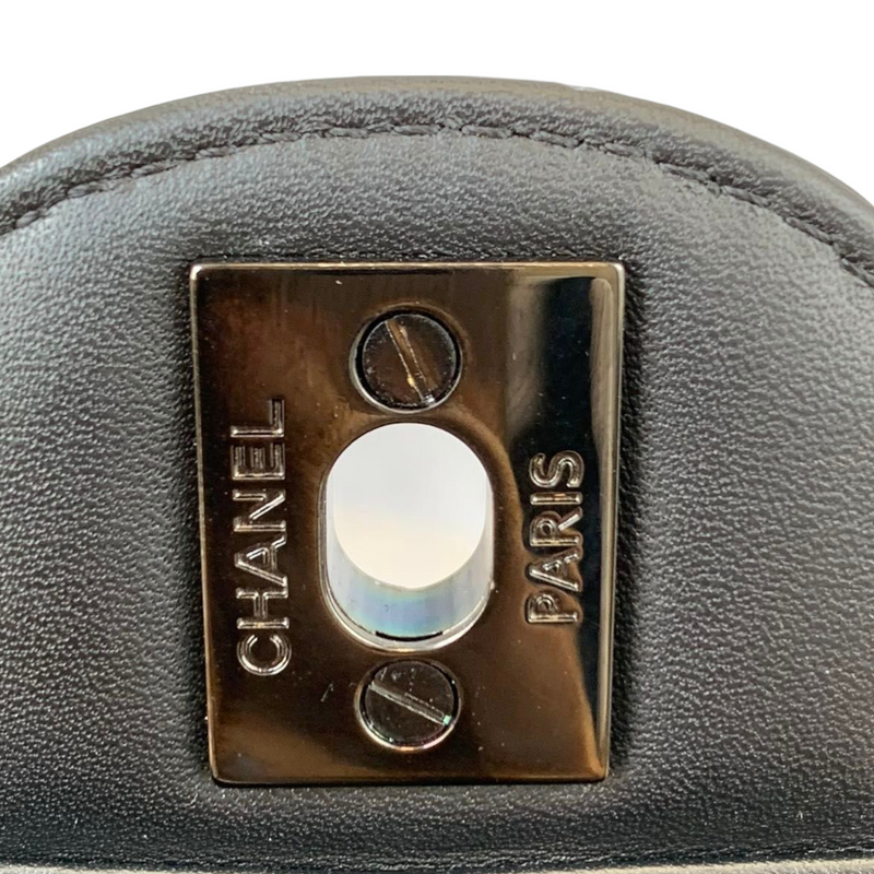 Classic Flap Mini Rectangle Patent Black BHW