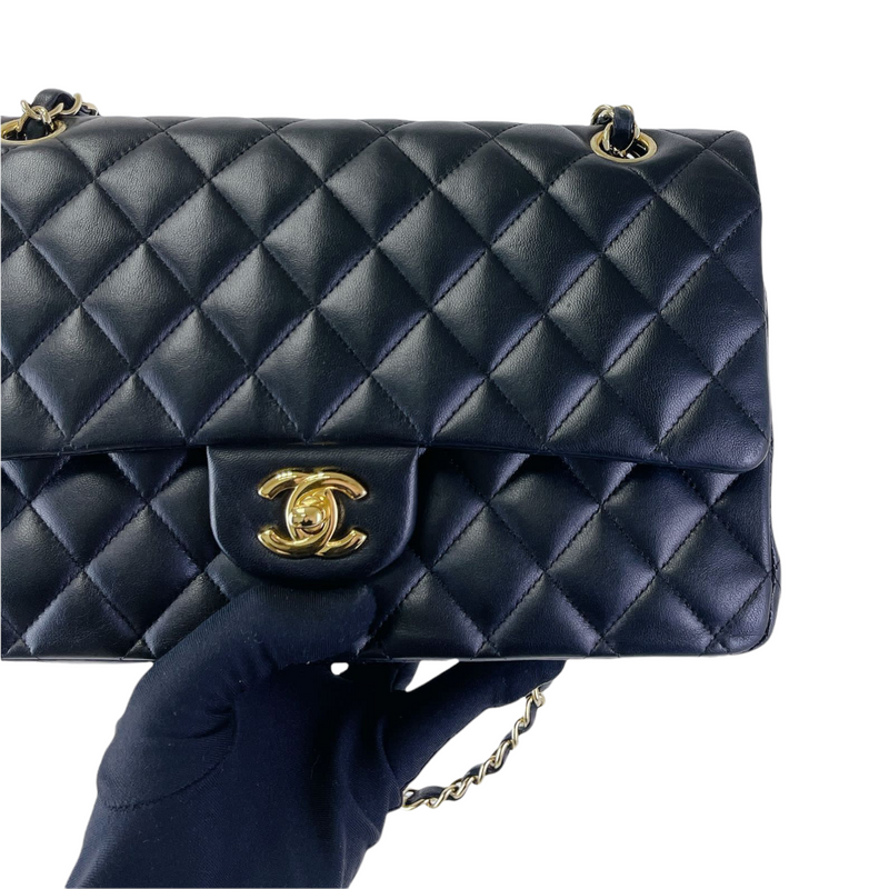 Classic Flap Medium Lambskin Black GHW