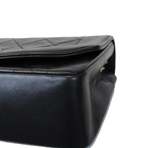 Small Classic Diana flap Black Lambskin GHW