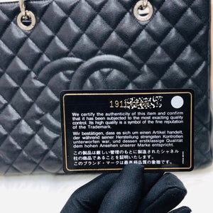 Chanel Black Caviar GST in Black with SHW