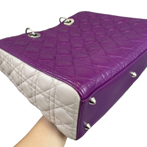 Lady Dior Large Lambskin Tri Colour SHW