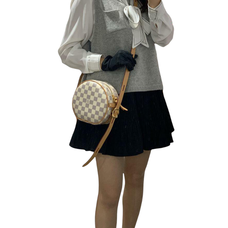 3D model Louis Vuitton Boite Chapeau Souple Bag Azur Damier Ebene Pink VR /  AR / low-poly