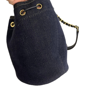 Deauville Denim Bucket Bag Blue