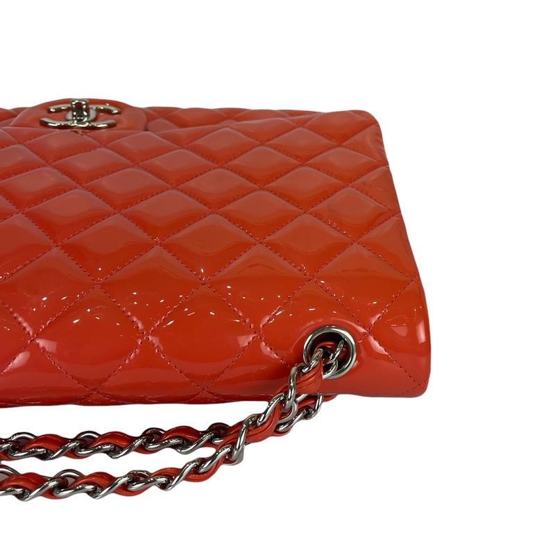 Double Flap Maxi Patent Coral SHW