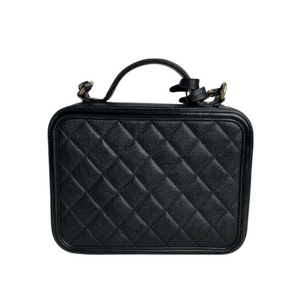 Medium CC Filigree Caviar Vanity Black GHW