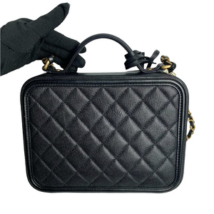 CC Filigree Medium Caviar Vanity Black GHW
