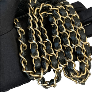 Mini Rectangle Flap Caviar Black GHW