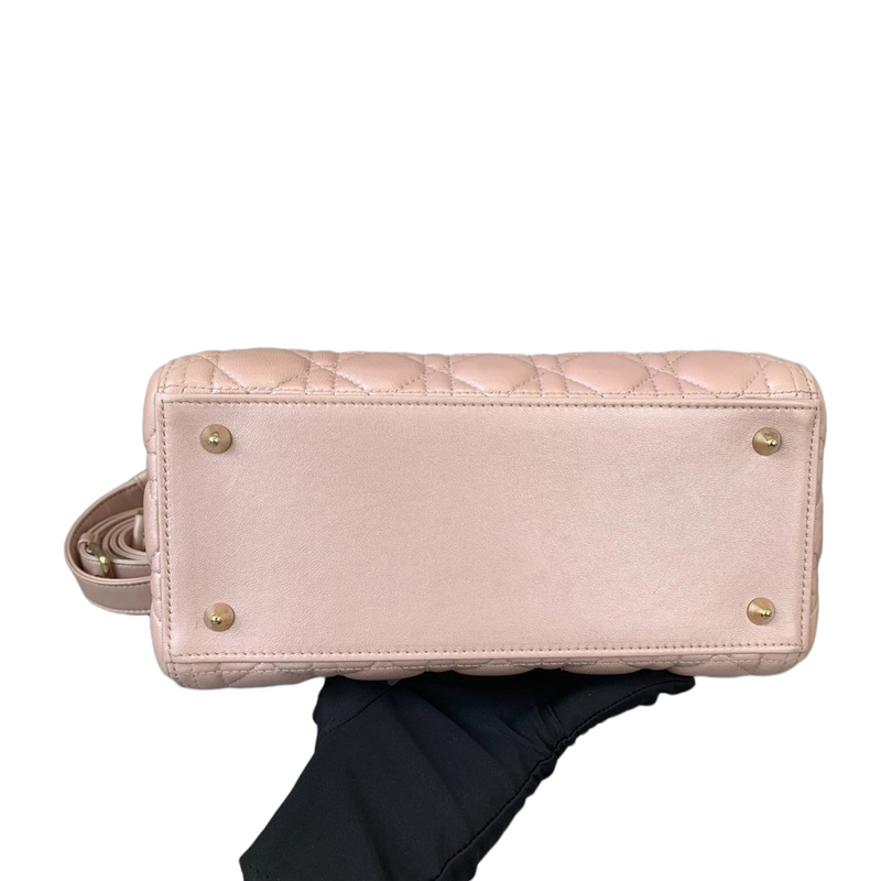 Lady Dior Medium Lambskin Light Pink GHW