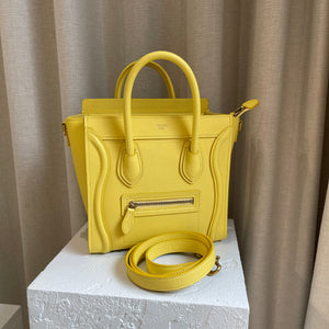 Nano Luggage Leather Citron GHW
