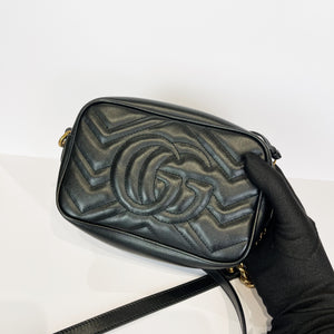 GG Marmont Mini Camera Black GHW