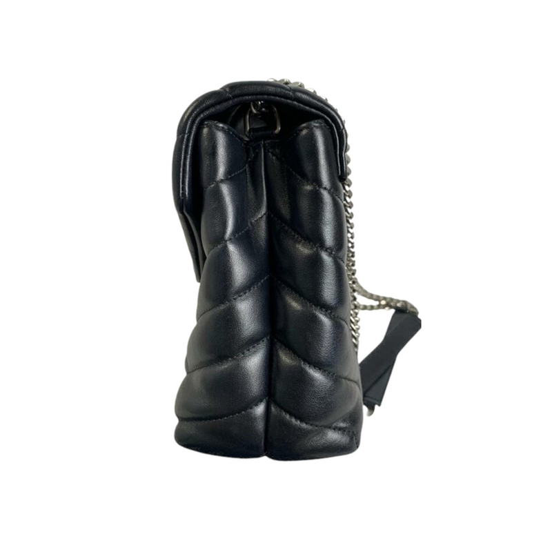 Loulou Matelassé Calfskin Small Black SHW