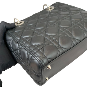 Lambskin Medium Lady Dior Black SHW
