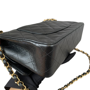 Medium Classic Flap Caviar Black GHW