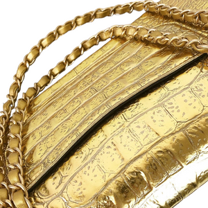 Embossed Calfskin Medium Classic Gold GHW