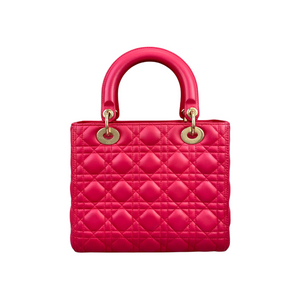 Lady Dior Lambskin Medium Pink GHW