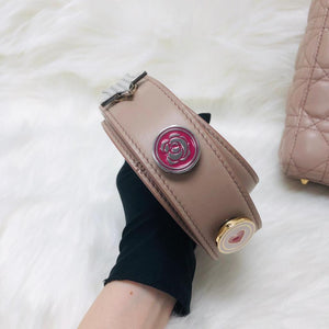 My Lady Dior Lucky Badges Cannage Lambskin Small Bag in Beige with GHW