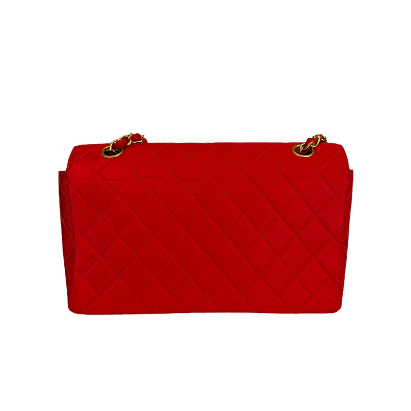Vintage Medium CC Nylon Flap Bag in Red GHW