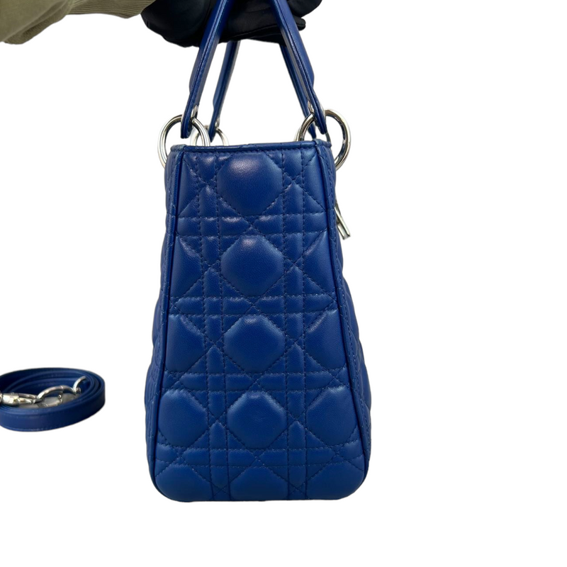 Lady Dior Medium Blue Lambskin SHW