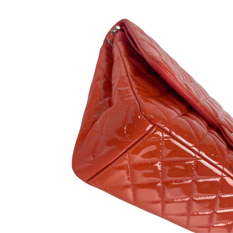Double Flap Maxi Patent Coral SHW