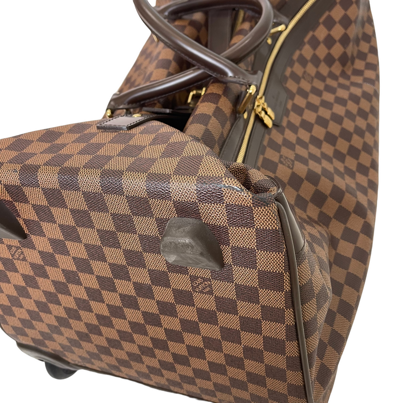 Authentic Louis Vuitton Damier Ebene Eole 60 Rolling Travel Duffle