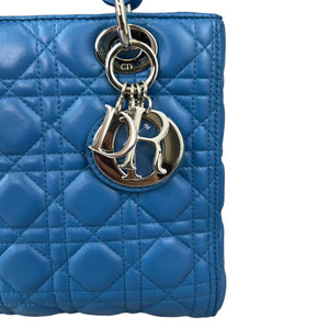 Lady Dior Medium Blue Lambskin SHW