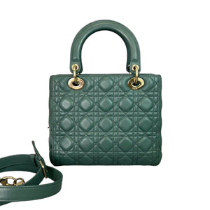 Lady Dior Lambskin Medium Green GHW