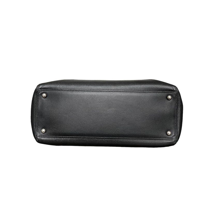 Executive Cerf Tote Grained Black SHW