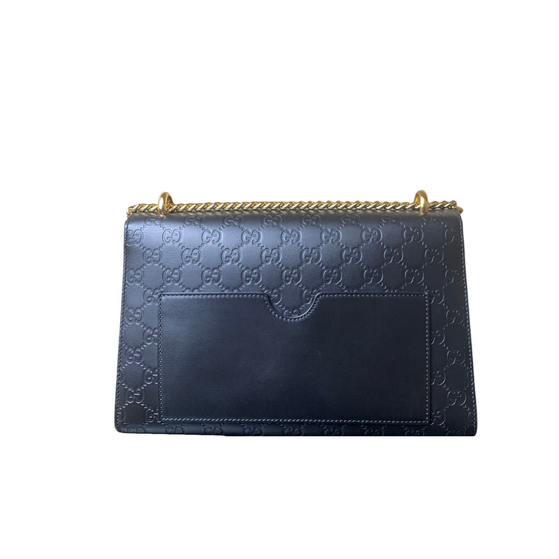 Padlock GG Embossed Medium Black GHW