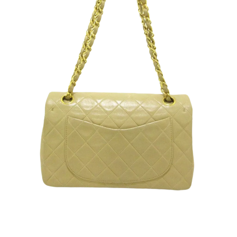 Classic Flap Small Lambskin Beige GHW