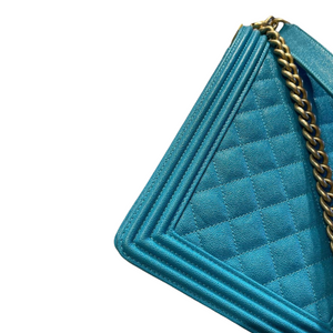 Vertical North South Boy Caviar in Blue GHW