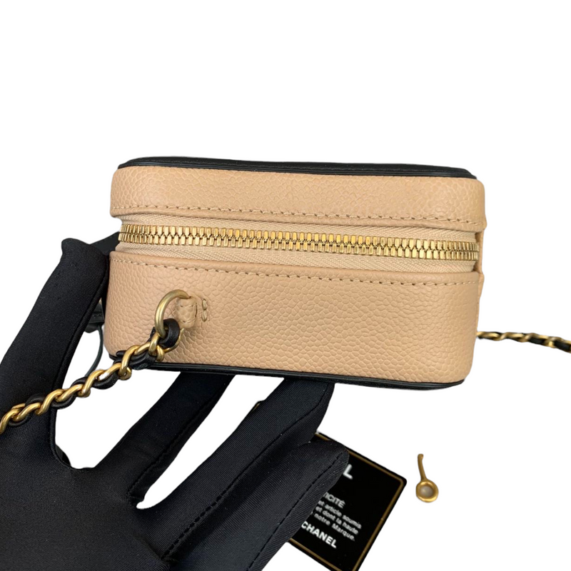 Filigree Vanity Caviar Small Beige/Black GHW