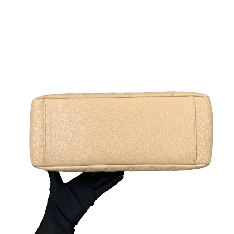 GST Grand Shopping Tote Beige Caviar GHW