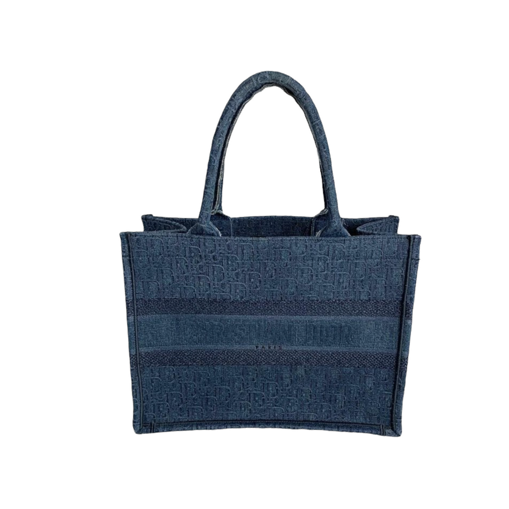 Dior Oblique Small Book Tote Denim