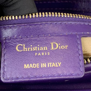 Medium Lady Dior Lambskin Purple GHW