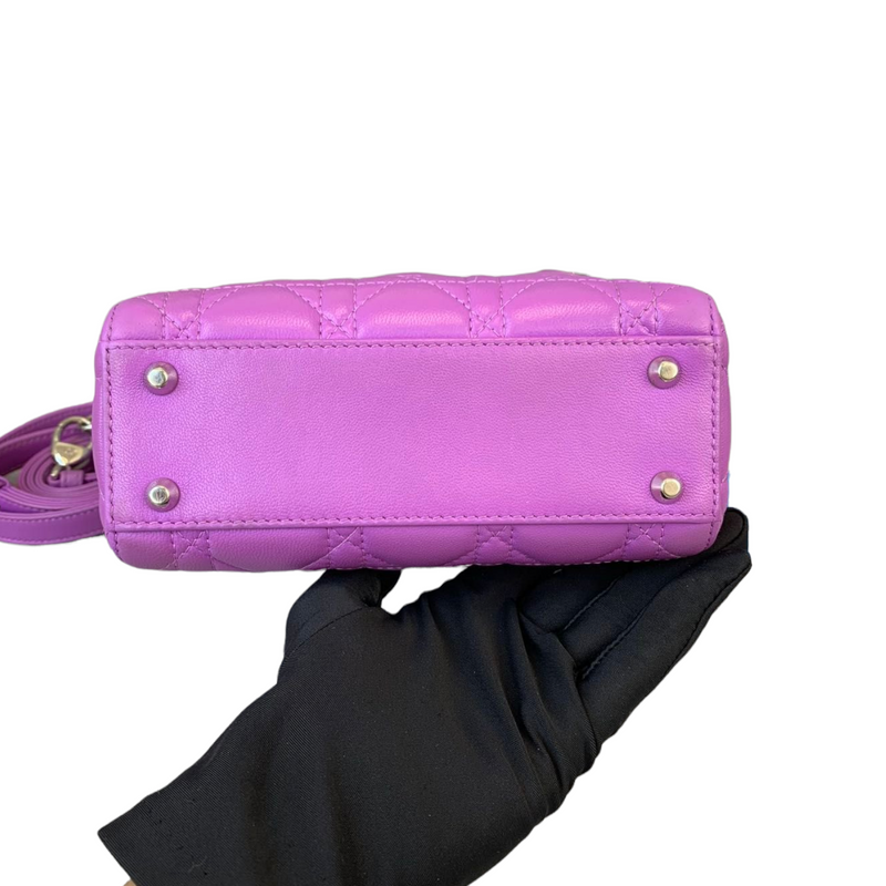 Lady Dior Mini Lambskin Purple SHW