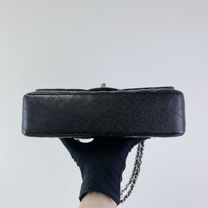 Classic Double Flap Medium Caviar Black SHW