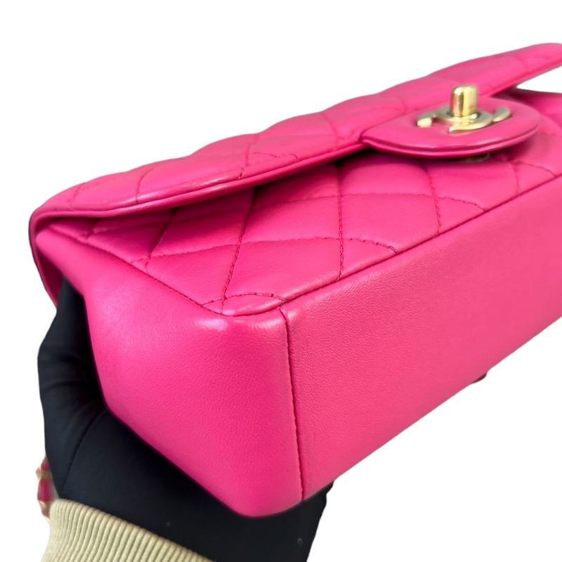 Mademoiselle Chic Mini Pink Lambskin GHW