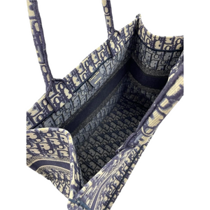 Dior Oblique Small Book Tote Blue