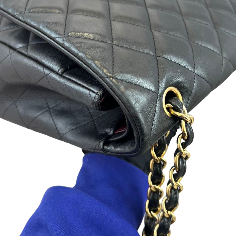 Double Flap Maxi Lambskin Black GHW