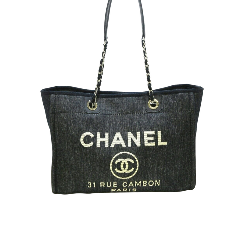 Chanel Deauville Tote Medium Denim SHW – Bag Religion