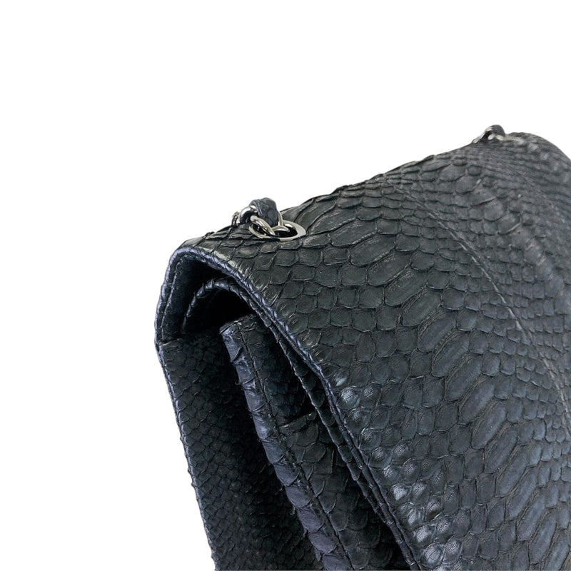 Maxi Double Flap Python Black RHW