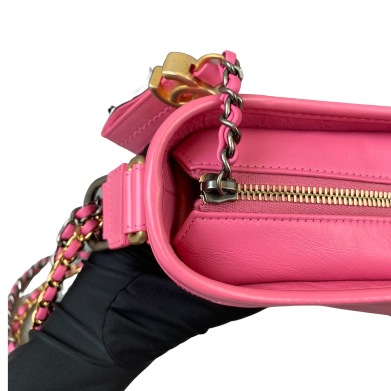 Gabrielle Hobo Calfskin Medium Pink – Bag Religion