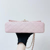 Classic Double Flap Medium Pink lambskin GHW