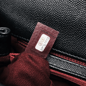 Quilted Medium Coco Handle Flap Black Caviar