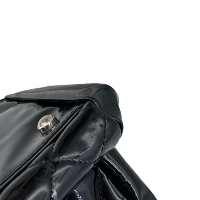 Chanel Large Just Mademoiselle Patent Black SHW