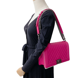 Boy Bag New Medium Lambskin Pink GHW