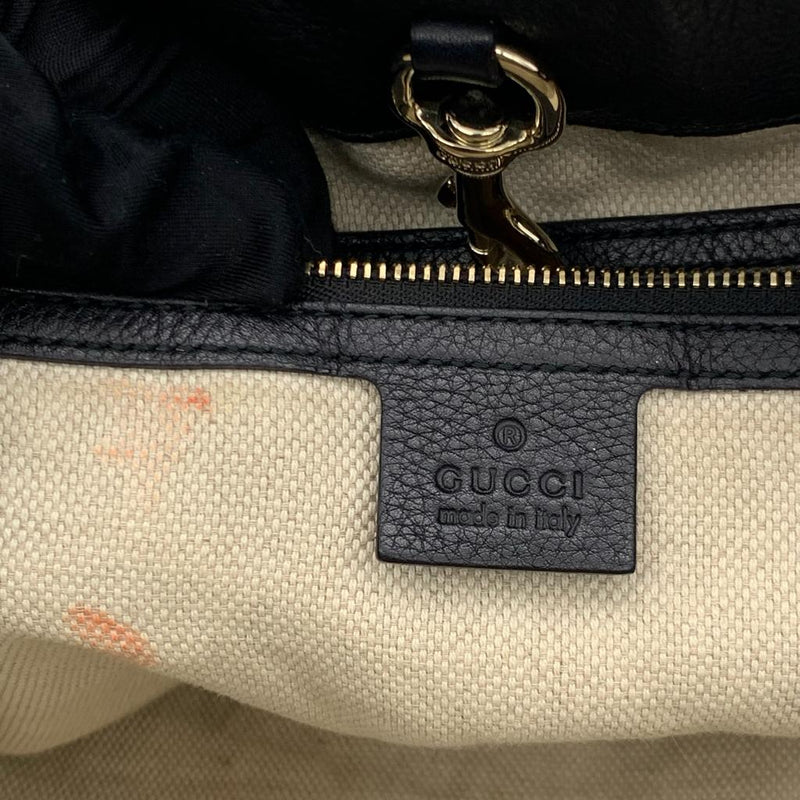 Soho Chain Leather Tote Black GHW